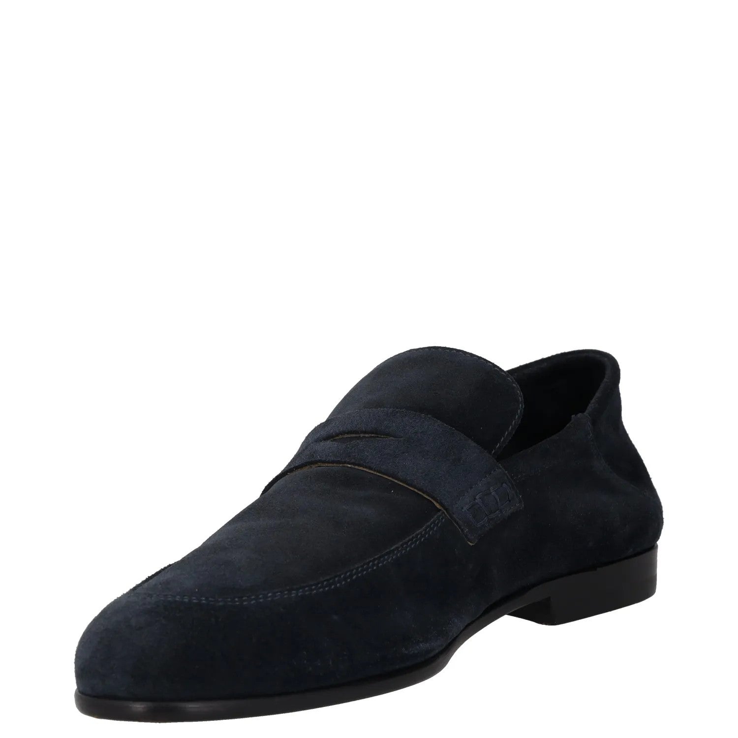 HARRYS Mens Dress Loafers Blue Suede Leather Slip On Elegant UK 8 RRP 250 — View 3