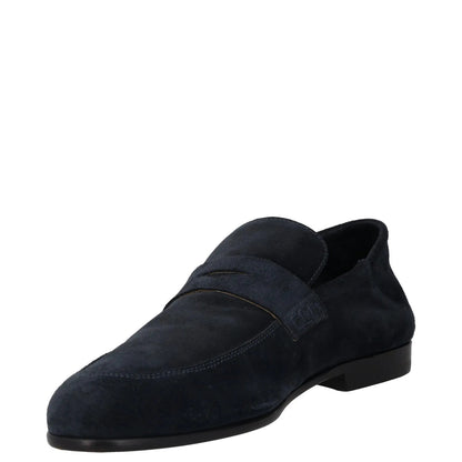 HARRYS Mens Dress Loafers Blue Suede Leather Slip On Elegant UK 8 RRP 250 — View 3