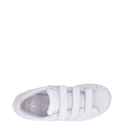 ADIDAS Girls Superstar Sneaker Leather Low Top White Trainers EU 34 RRP 55 — View 7