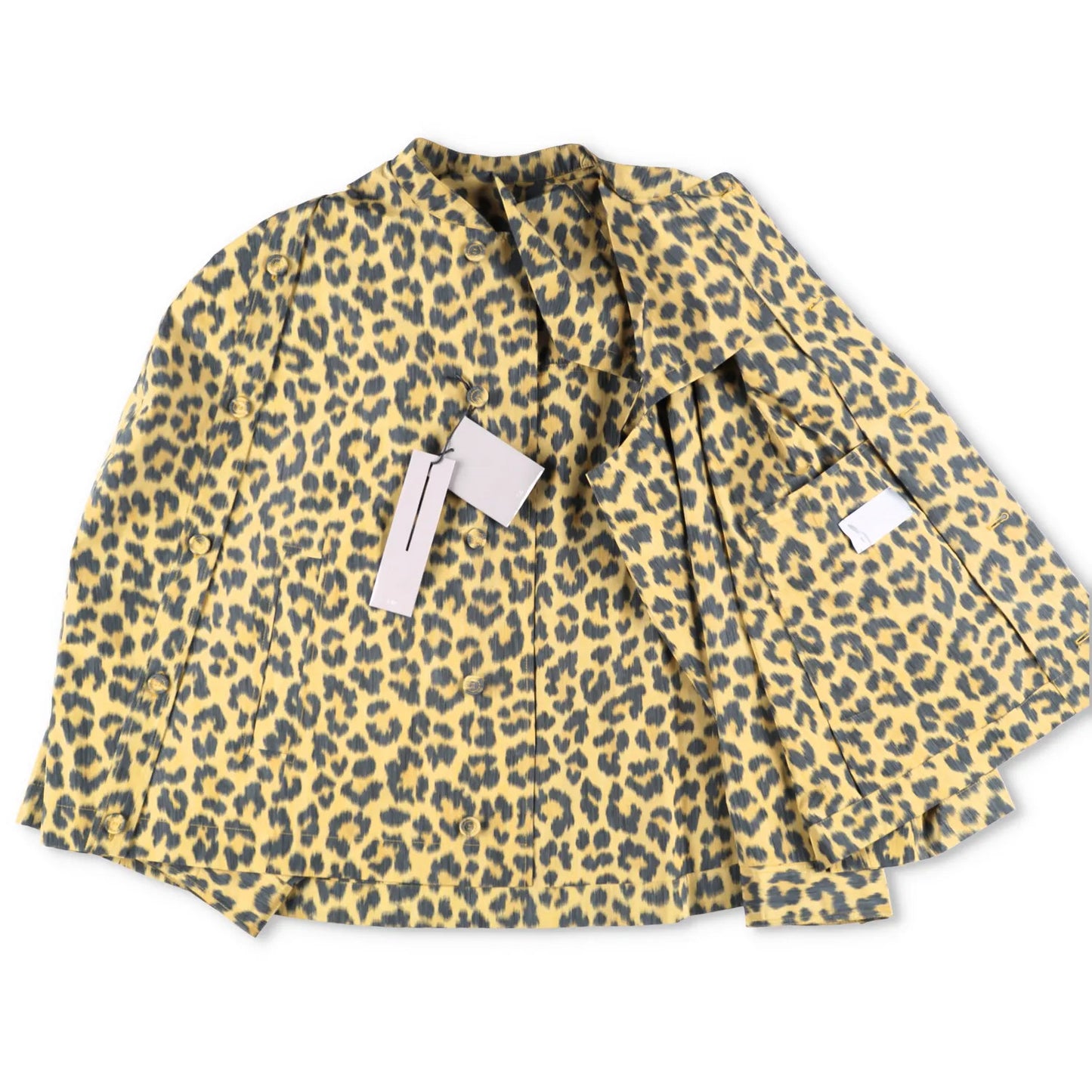 DIOR HOMME Mens Cape Coutre Jacket Leopard Print Buttoned Collarless 50 RRP 750 — View 6