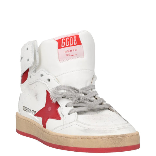 GOLDEN GOOSE Womens Trainers White Leather Sneaker High Top Lace Up UK2 RRP 515 — View 2