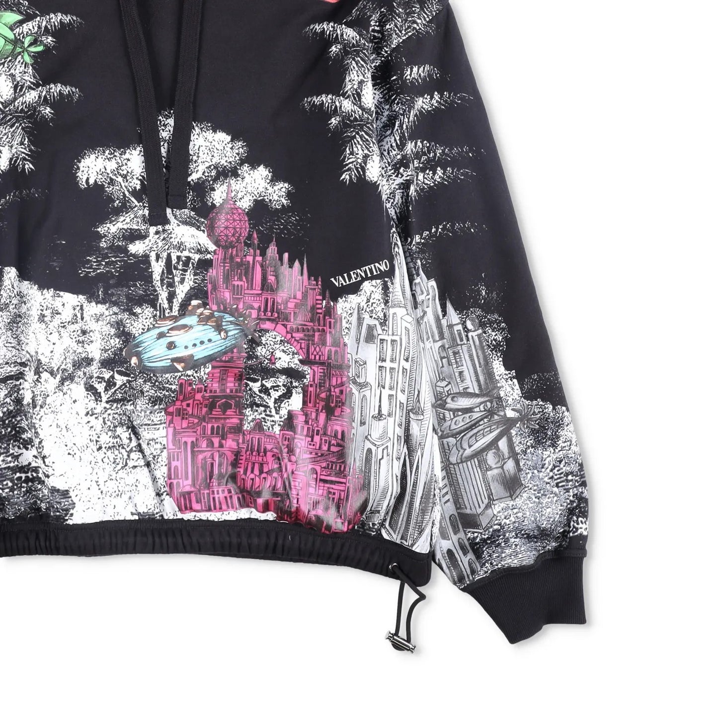 VALENTINO Unisex Adults Hoodie Cotton Multicoloured Graphic Size M RRP 650 — View 4