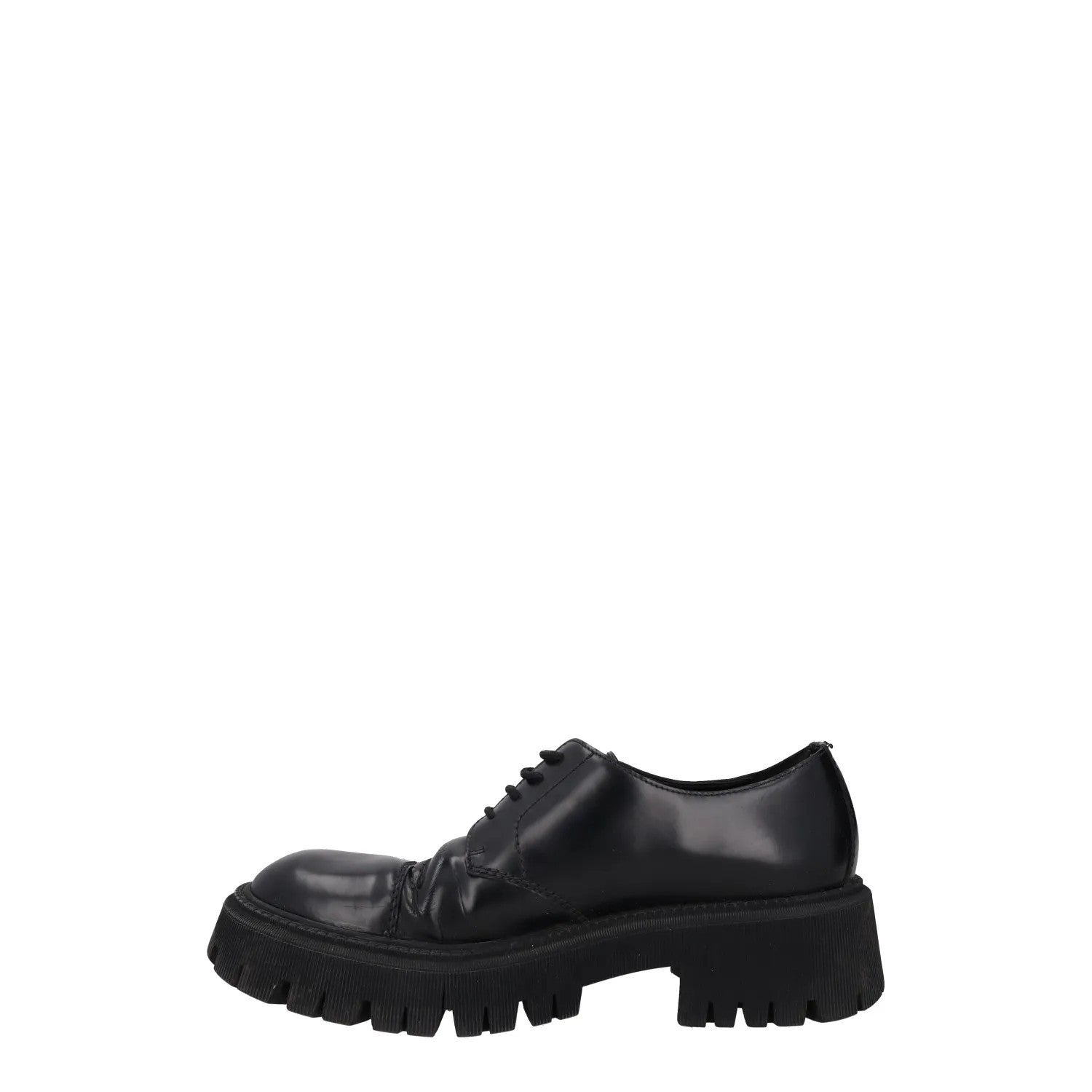 BALENCIAGA Mens Shoes Black Leather Chunky Sole Lace Up Casual UK 10 RRP 795 — View 4