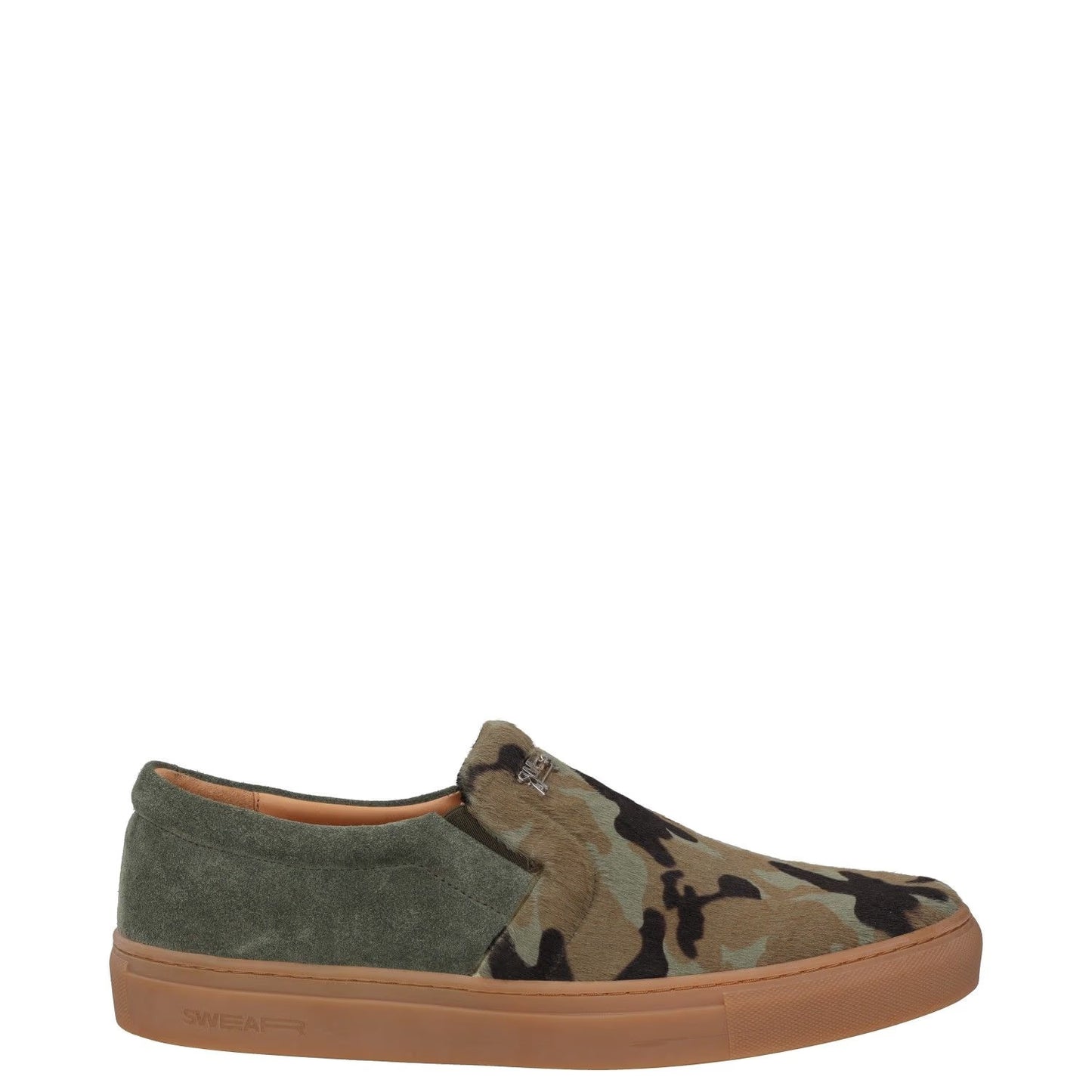 SWEAR Mens Trainer Green Multi Leather Low Top Slip On Flat Sneaker UK 8 RRP 250