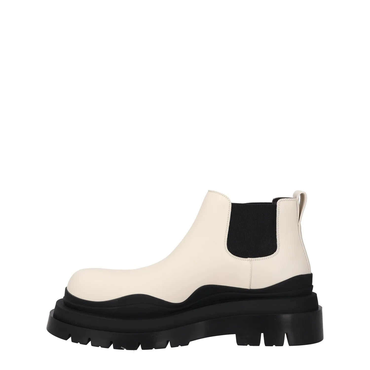 BOTTEGA VENETA Mens Chealsea Boots White Black Leather Slip On UK 10 RRP 1010 — View 4