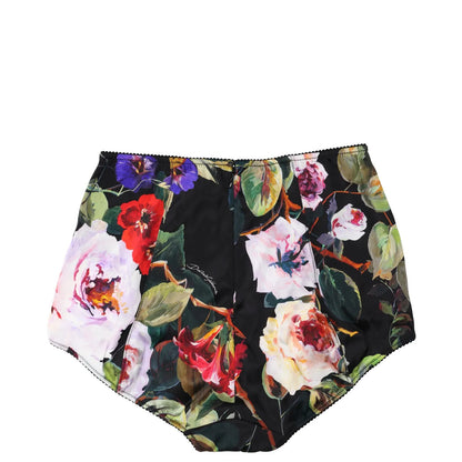 DOLCE&GABBANA Womens Brief High Waist Silk Floral Print Knickers Multi M RRP 301 — View 4