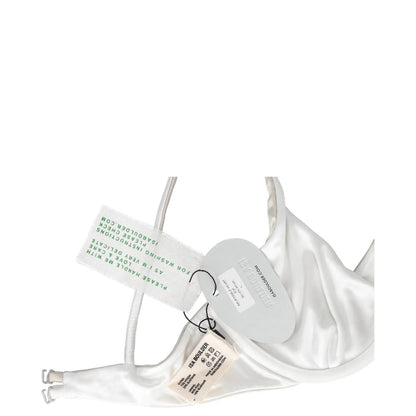 ISA BOULDER Womens Reversible Heart Bikini Top Silver Pearl Halter Neck L RRP140 — View 4