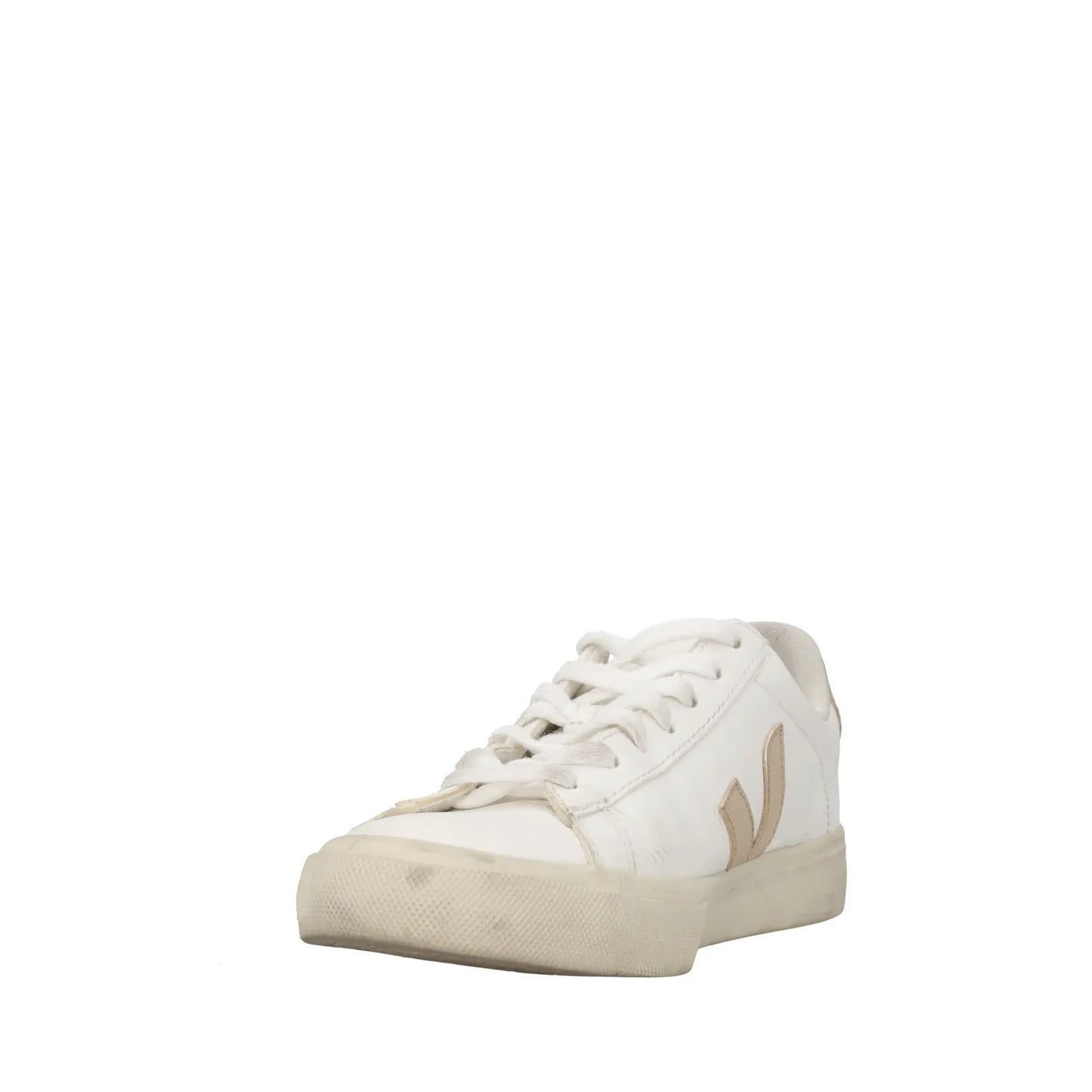 VEJA Womens Campo Sneaker Leather Low Top Lace Up White Metallic Logo UK6 RRP152 — View 3
