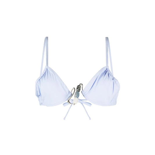 CHRISTOPHER ESBER Womens Nebular Bikini Top Beaded Blue Spaghetti UK12 RRP 150