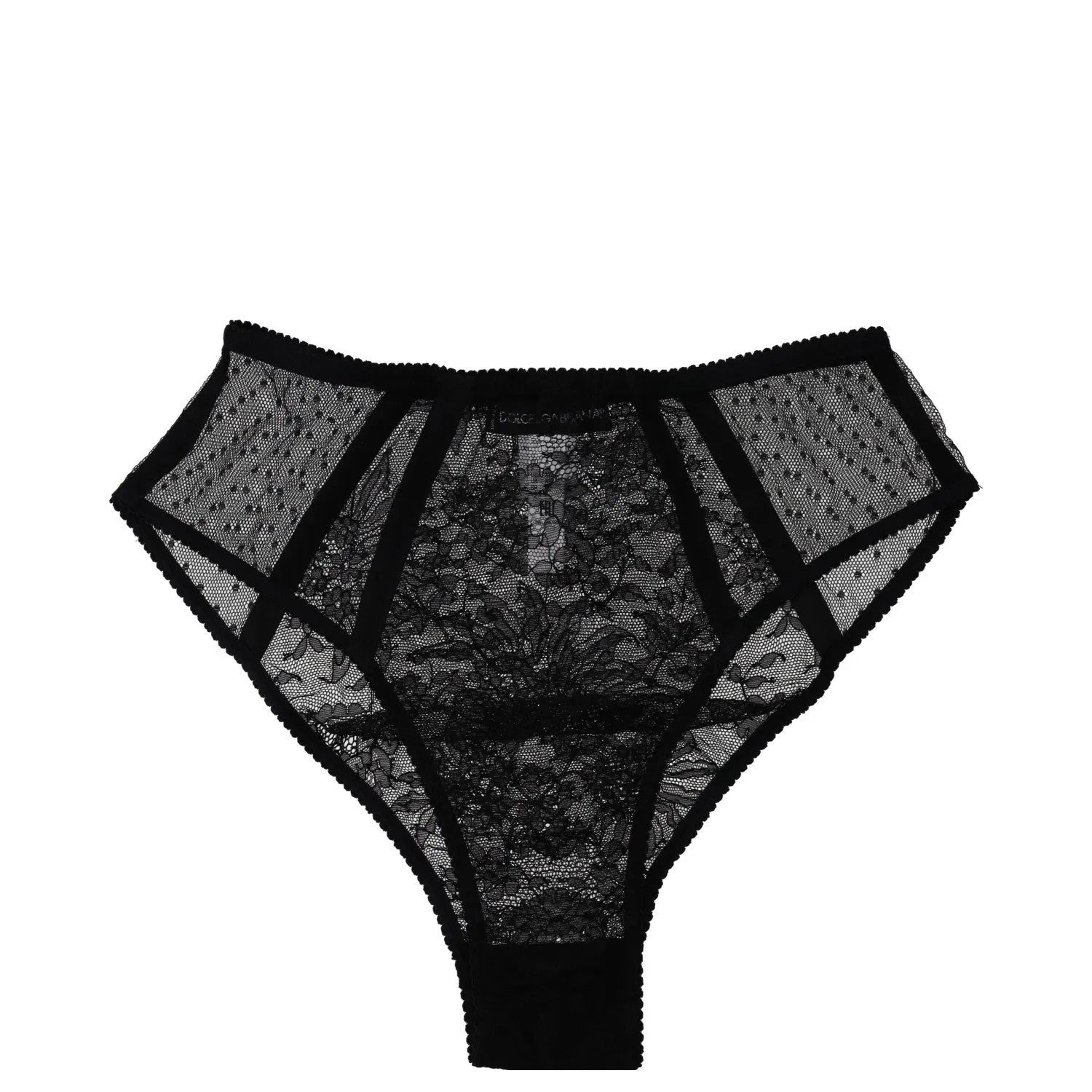 DOLCE & GABBANA Womens Briefs Tulle Plumetis Lace Black Knickers XS RRP 245 — View 2