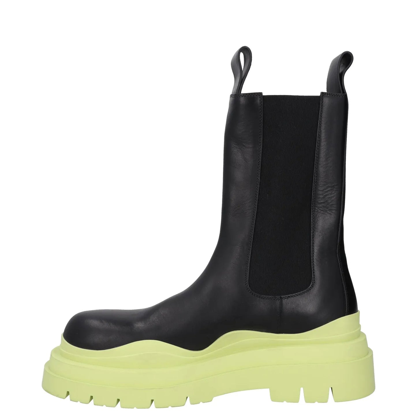 BOTTEGA VENETA Mens Chelsea Boots Black Yellow Leather High Ankle UK 11 RRP 1090 — View 4