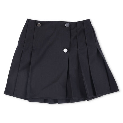 BOTTEGA VENETA Womens Mini Skirt Short Pleated Wool Black Size 38 RRP 1200
