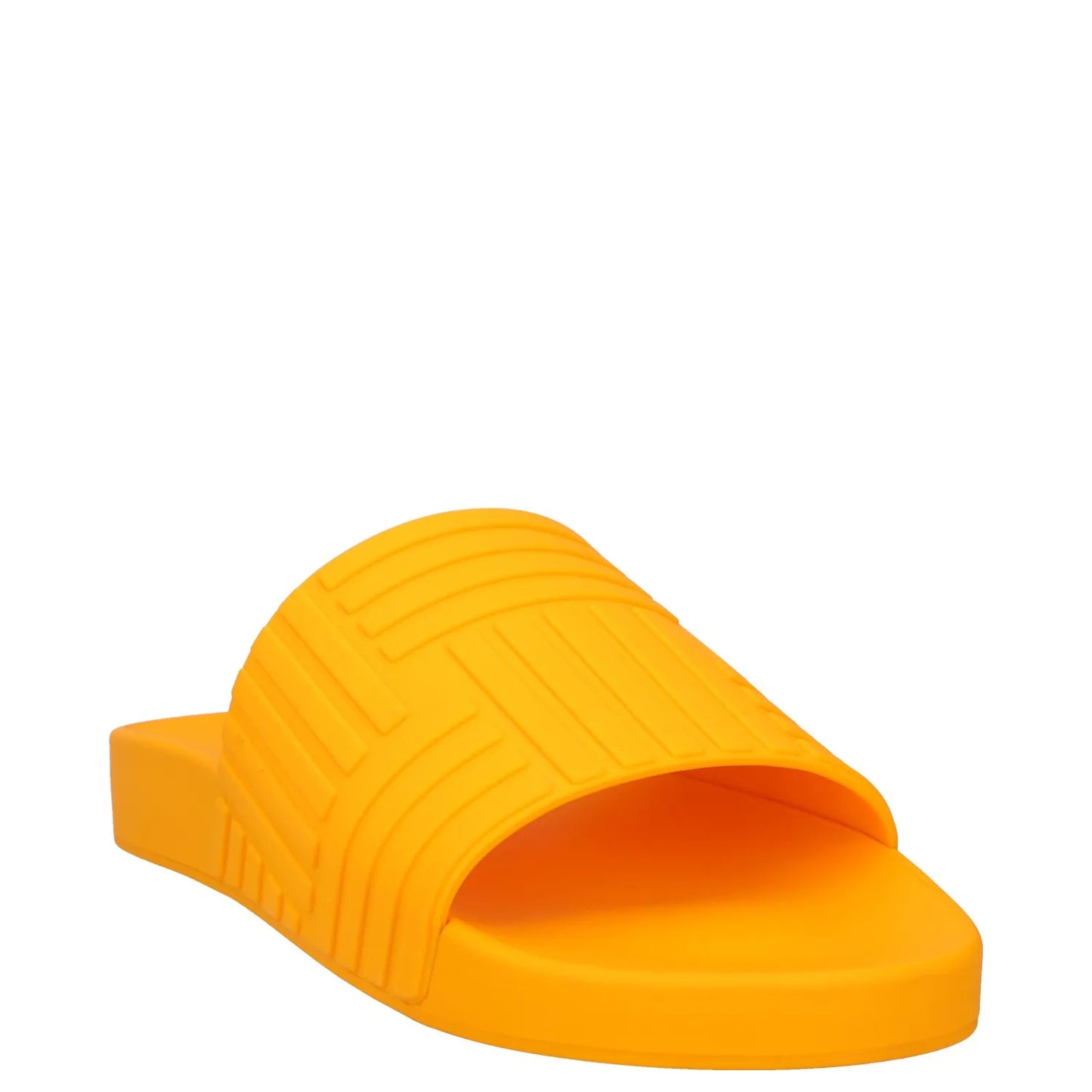 BOTTEGA VENETA Womens Slides Flat Rubber Geometric Print Orange UK 7 RRP 300 — View 2