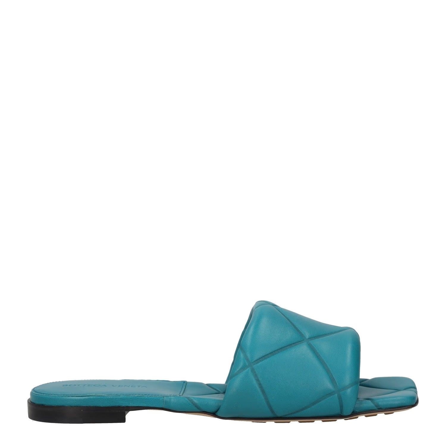 BOTTEGA VENETA Womens Slip On Sandals Blue Leather Flat UK 5.5 RRP 1010