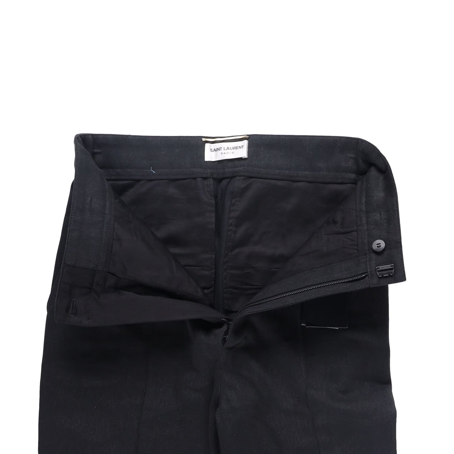 SAINT LAURENT Womens Jeans Straight Leg High Waist Denim Black 40 RRP 660 — View 10