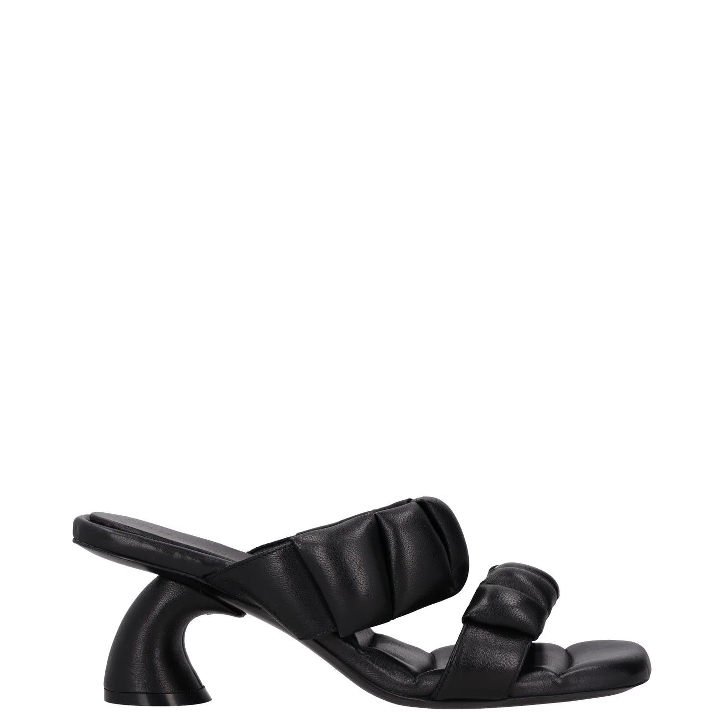 DRIES VAN NOTEN Womens Mid Banana Heel Double Strap Padded Mule Black UK7 RRP570