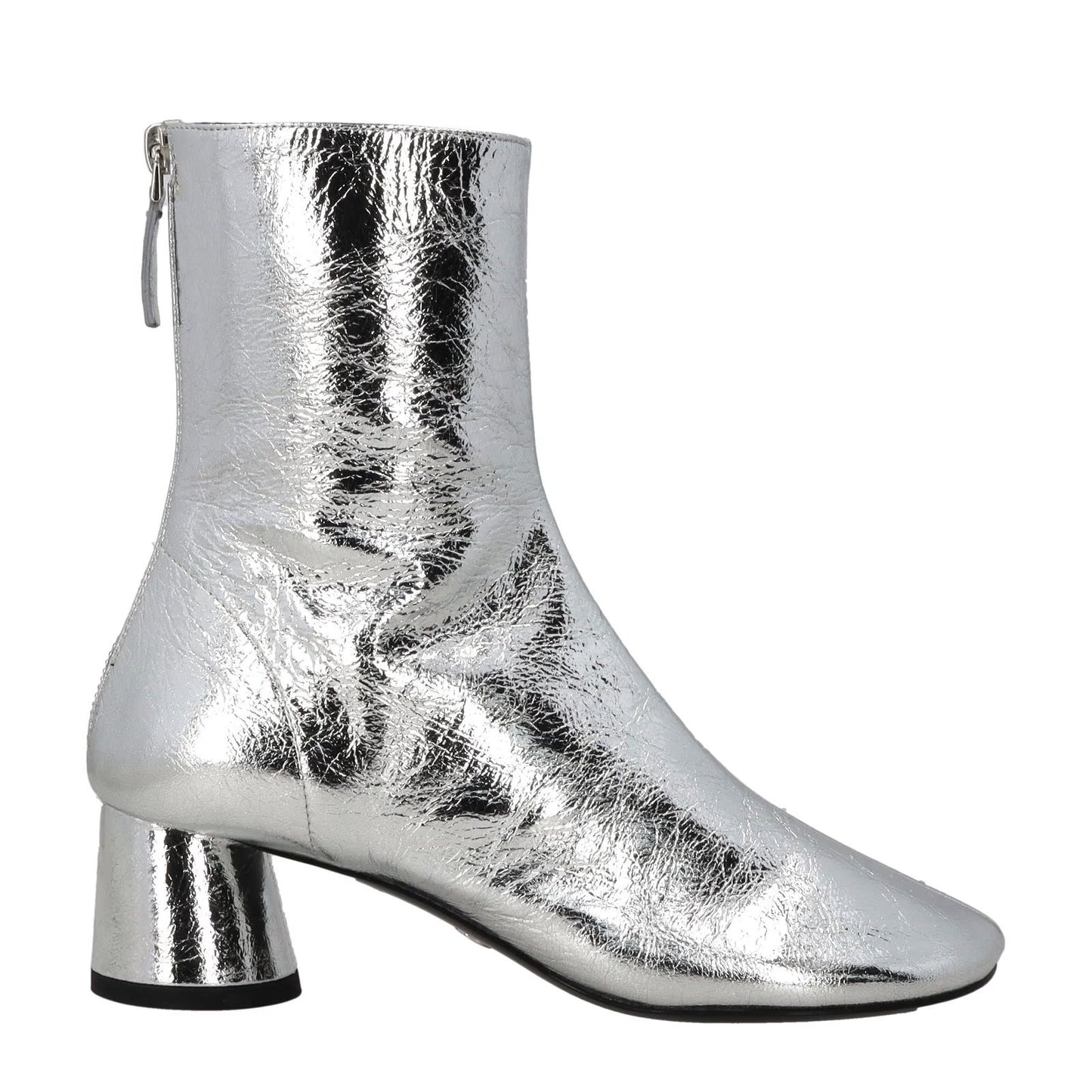 PROENZA SCHOULER Womens Silver Block Heel Leather Cowboy Boots Zip EU 36 RRP 675