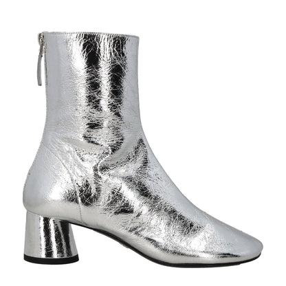 PROENZA SCHOULER Womens Silver Block Heel Leather Cowboy Boots Zip EU 36 RRP 675