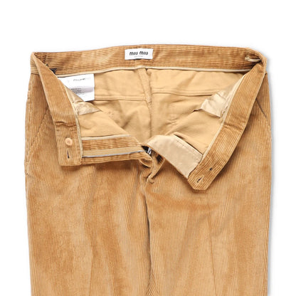 MIU MIU Men Velluto Coste Chino Trousers Yellow Corduroy Slash Pocket 46 RRP1220 — View 6