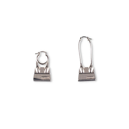 JACQUEMUS Gold Asymmetrical Chiquito Earrings Wire Closure One Size RRP 195