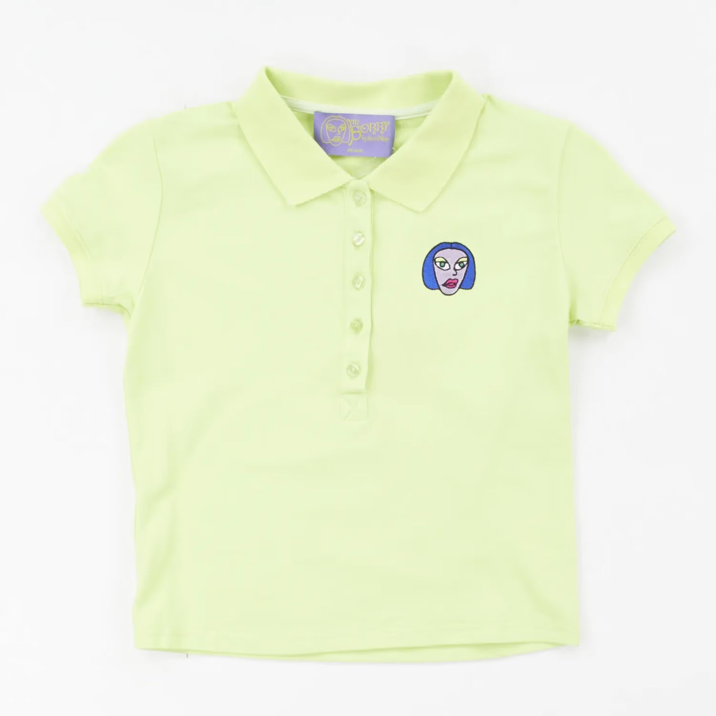 I'm Sorry by Petra Collins SSENSE Exclusive Shrunken Polo Lime Size M RRP 100