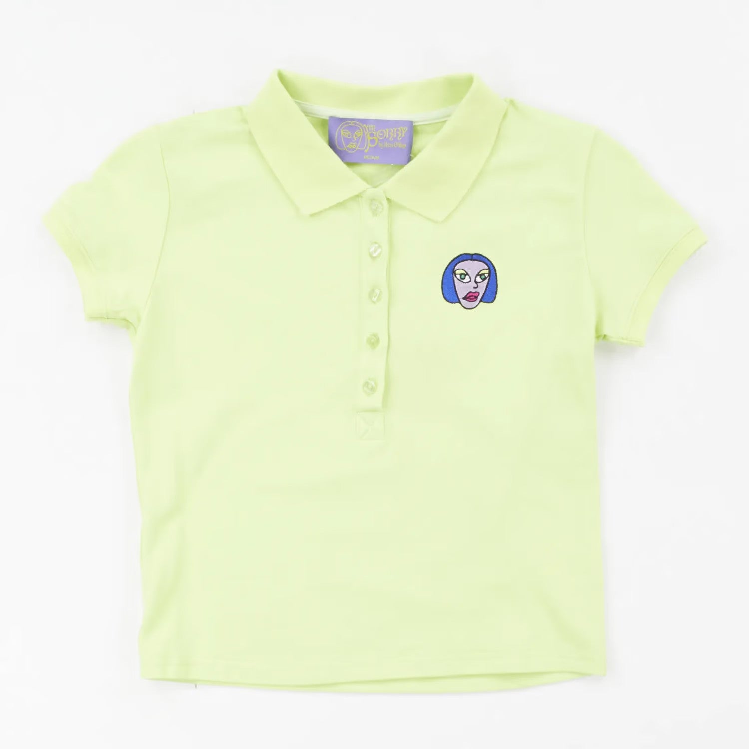I'm Sorry by Petra Collins SSENSE Exclusive Shrunken Polo Lime Size M RRP 100