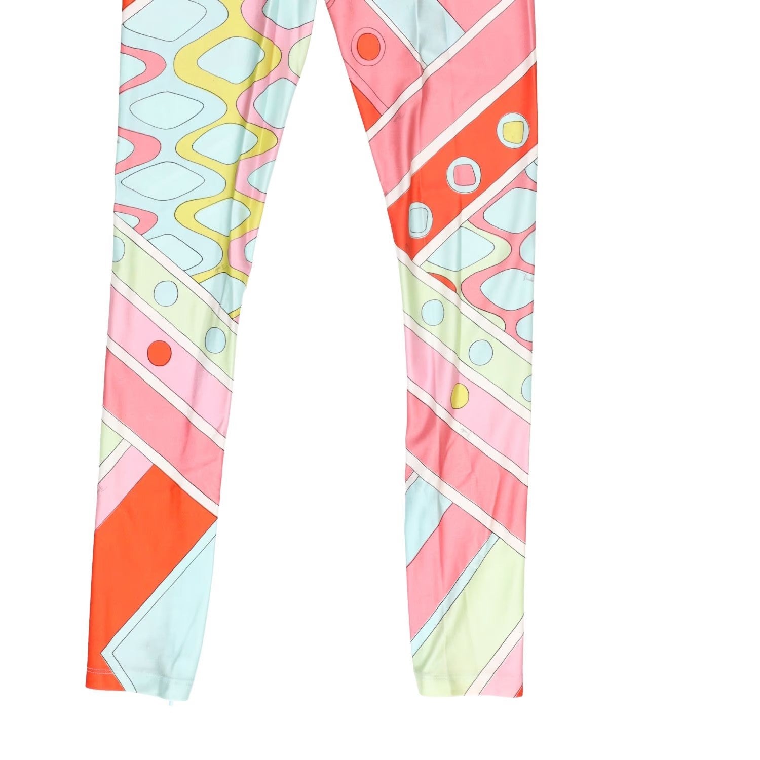 EMILIO PUCCI Womens Shiny Lycra Leggings In Vivara Multicoloured Size 8 RRP 400 — View 4