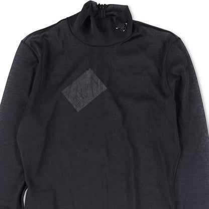PRADA Womens Allinone Bodysuit High Neck Long Sleeve Fitted Black 38 RRP 770 — View 2