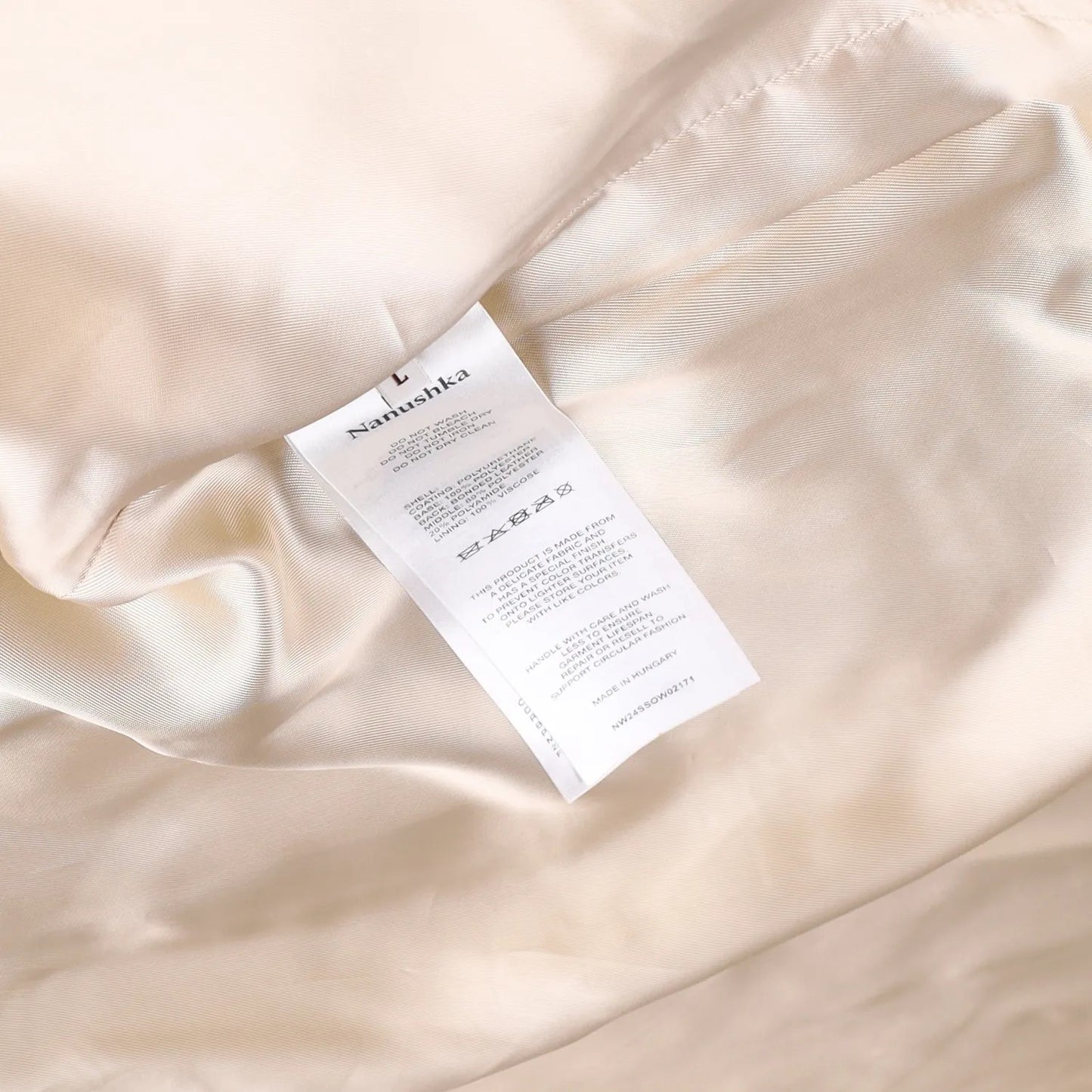 NANUSHKA Women Keano Trench Coat Button Up Leather Beige Neutrals Size L RRP1475 — View 11