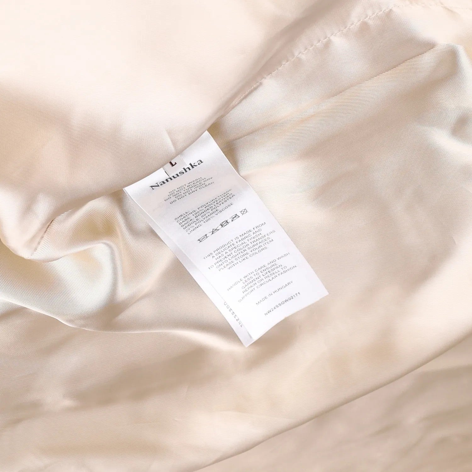 NANUSHKA Women Keano Trench Coat Button Up Leather Beige Neutrals Size L RRP1475 — View 11