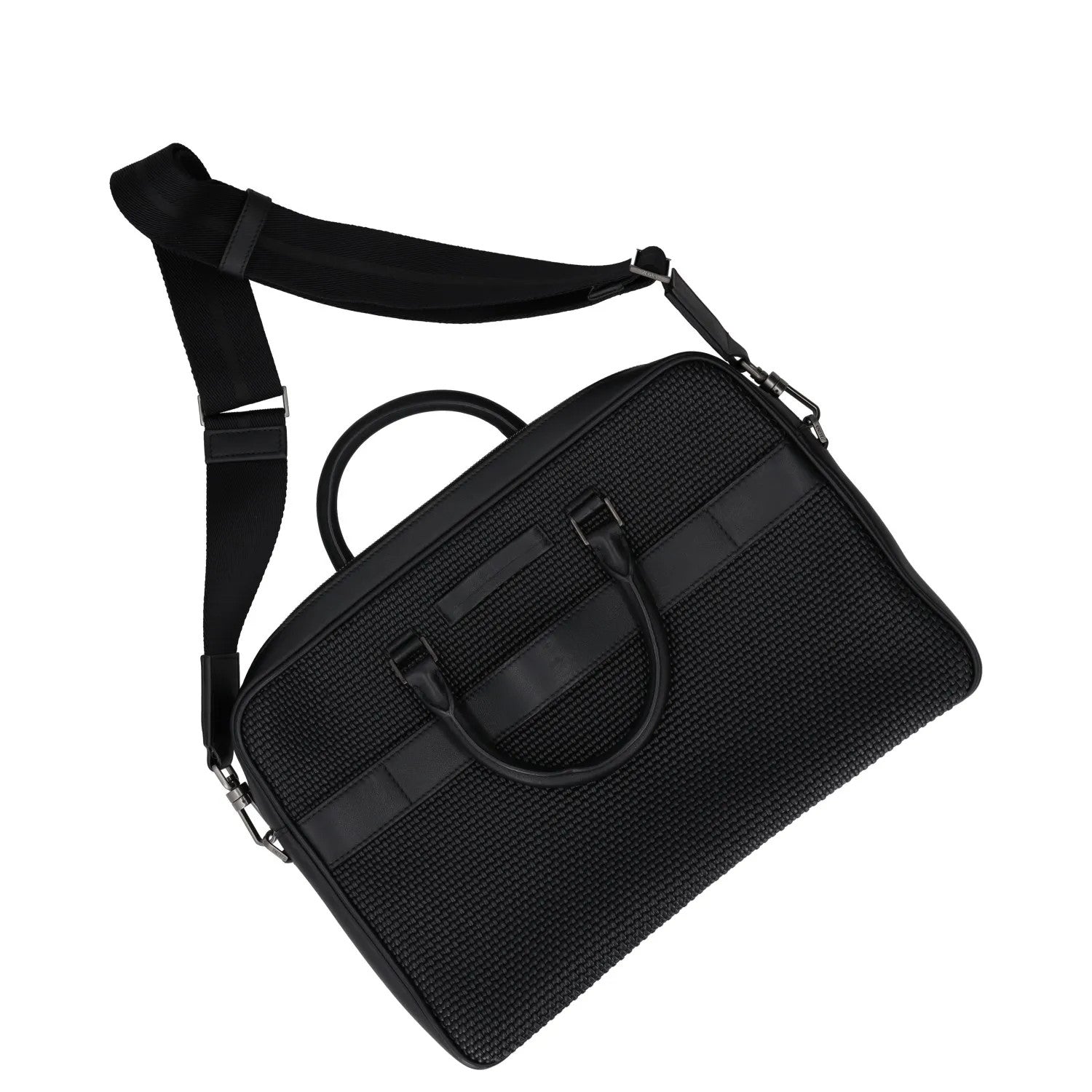 ERMENEGILDO ZEGNA Luxury Tailoring Edgy Laptop Bag Black Briefcase OS RRP 1000 — View 6