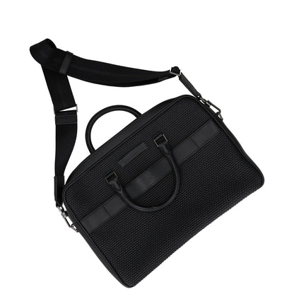 ERMENEGILDO ZEGNA Luxury Tailoring Edgy Laptop Bag Black Briefcase OS RRP 1000 — View 6