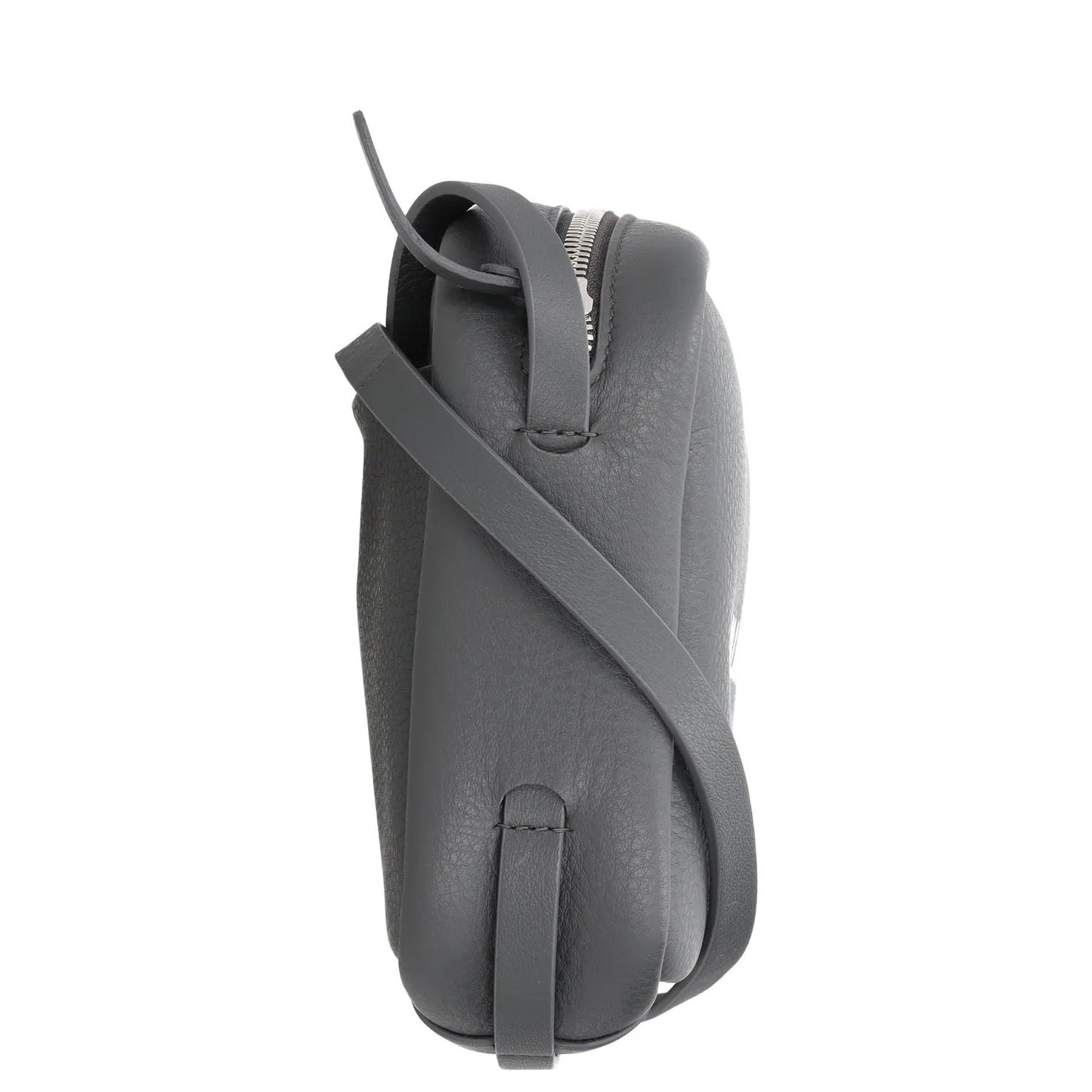 BALENCIAGA Womens Crossbody Bag Grey Leather Handbag Logo Size Small RRP 950 — View 4