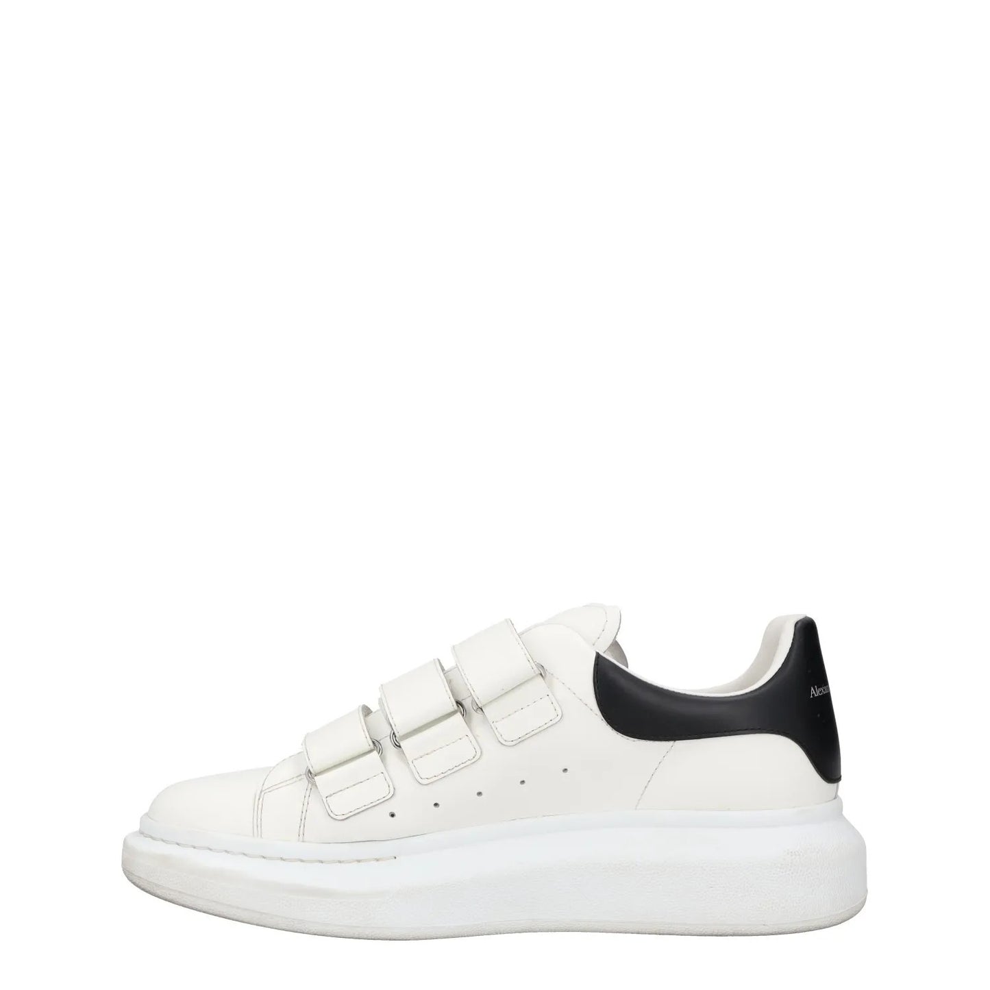 ALEXANDER MCQUEEN Mens White Black Leather Strappy Chunky UK 6 RRP 470 — View 4