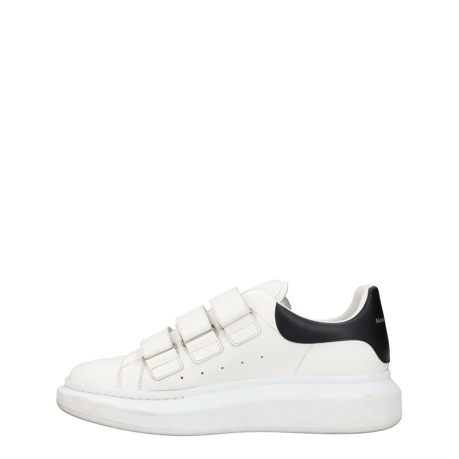 ALEXANDER MCQUEEN Mens White Black Leather Strappy Chunky UK 6 RRP 470 — View 4