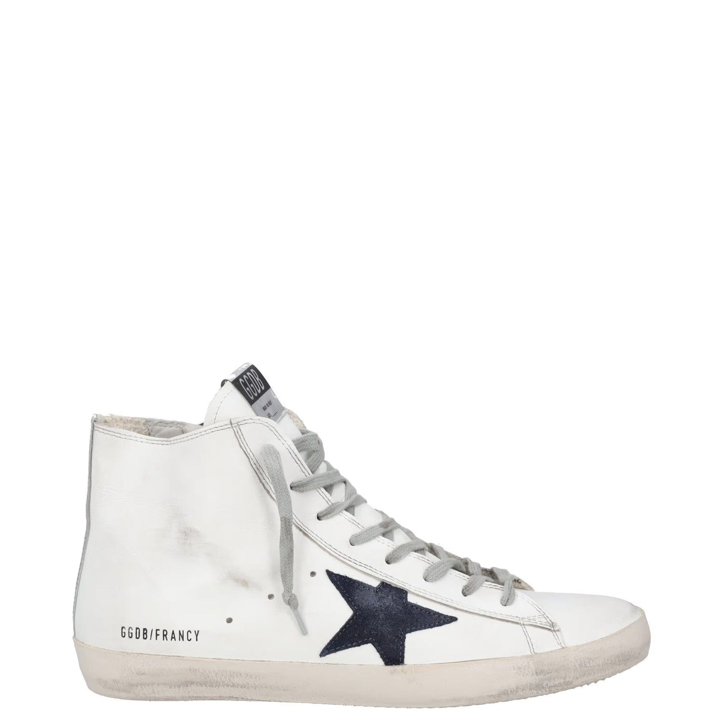 GOLDEN GOOSE Mens Trainers White Leather High Top Lace Up Sneaker UK 10 RRP 400