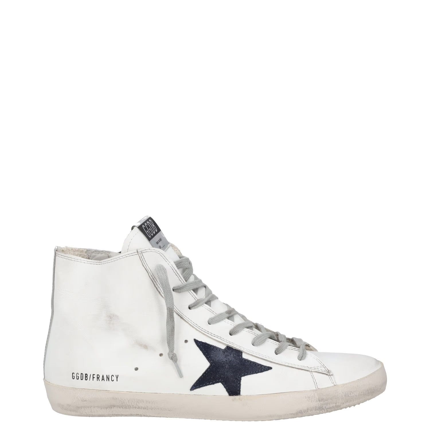 GOLDEN GOOSE Mens Trainers White Leather High Top Lace Up Sneaker UK 10 RRP 400