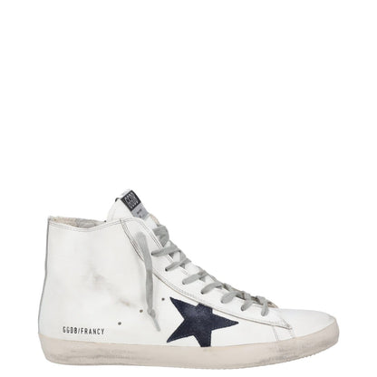 GOLDEN GOOSE Mens Trainers White Leather High Top Lace Up Sneaker UK 10 RRP 400