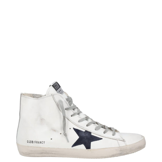 GOLDEN GOOSE Mens Trainers White Leather High Top Lace Up Sneaker UK 10 RRP 400