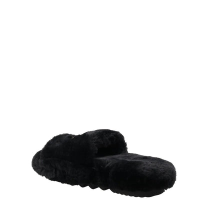 SACAI Womens Hotel Slippers Synthetic Casual Black Faux Fur EU 36 RRP 460 — View 6
