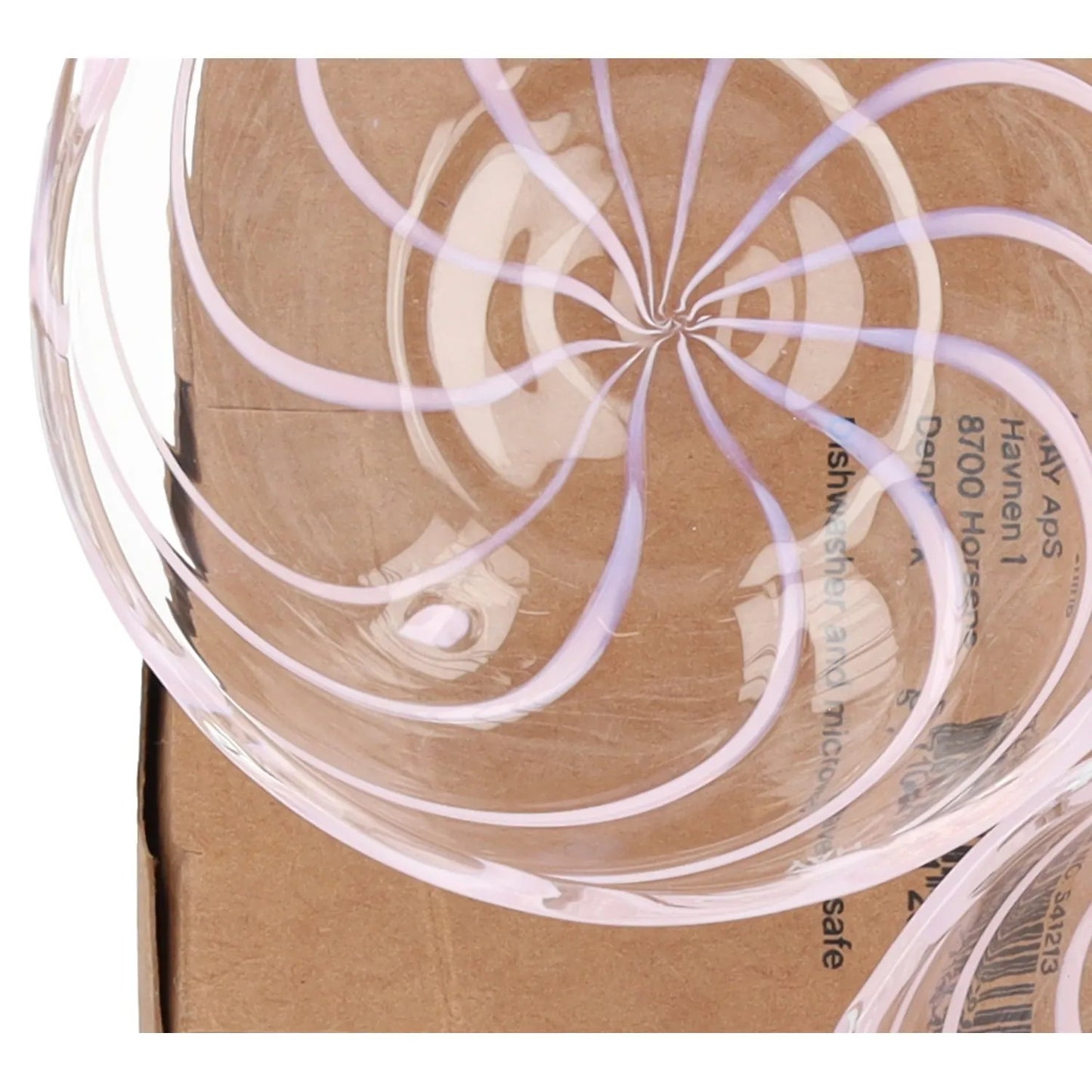 HAY Pink Glass Bowl Set Swirl Pattern Smooth Finish Modern Dining RRP 60 — View 14