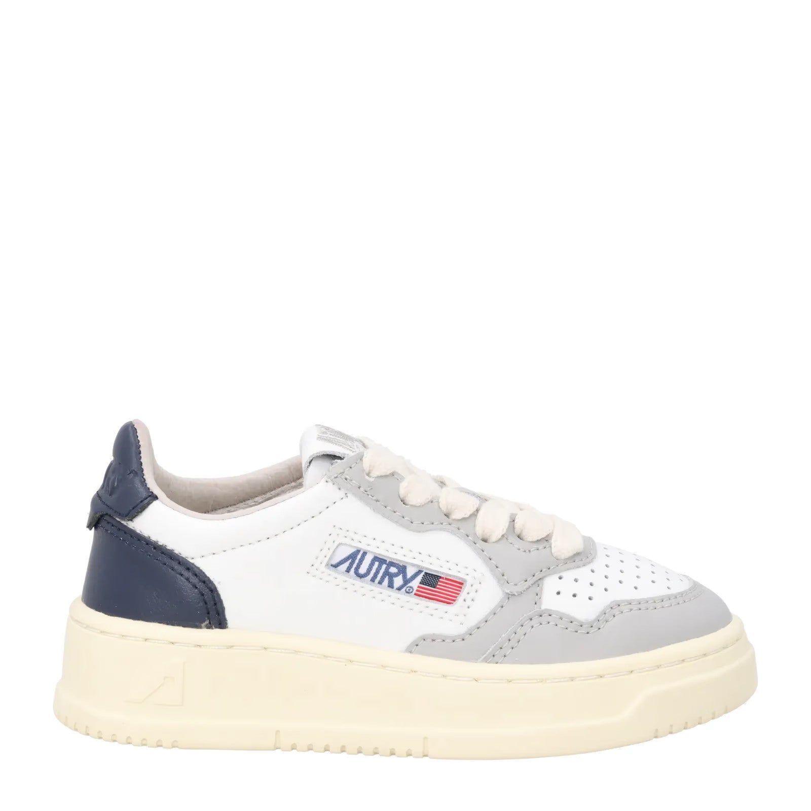 AUTRY Unisex Kids Medalist Trainers Leather Low Top White Comb EU 26 RRP 165