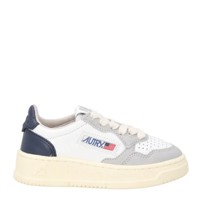 AUTRY Unisex Kids Medalist Trainers Leather Low Top White Comb EU 26 RRP 165