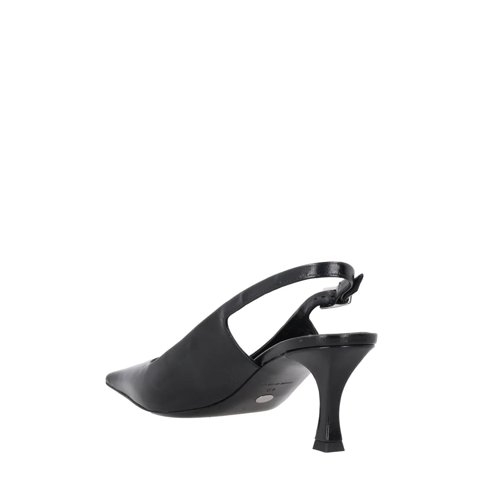 PROENZA SCHOULER Womens Kitten Heel Strap Silver Buckle Leather Black UK7 RRP598 — View 5