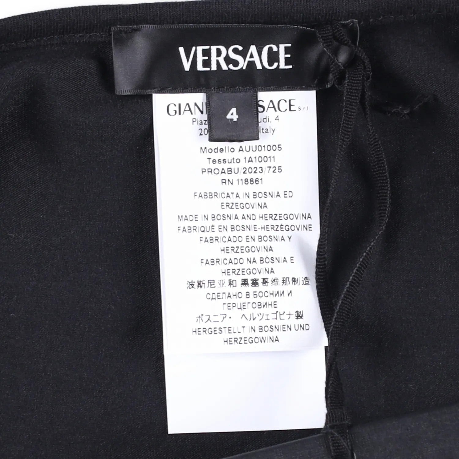 VERSACE Mens T-Shirt Bi-Pack Jersey Topeka Cotton Organic Black Size 4 RRP 145 — View 5
