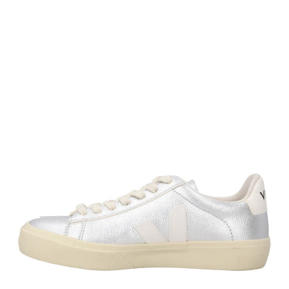 Veja Womens Campo Silver Metallic Sneakers Low Top Lace Up UK 10 RRP 119 — View 4