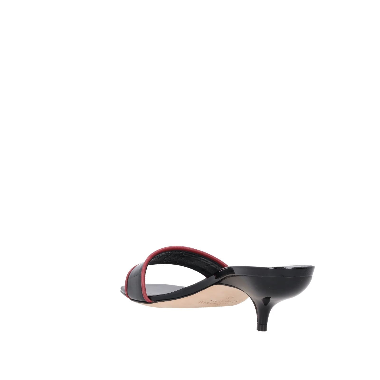 MANOLO BLAHNIK Womens Hemalmu 50 Mid Heel Mule Patent Black UK7 RRP 705 — View 5