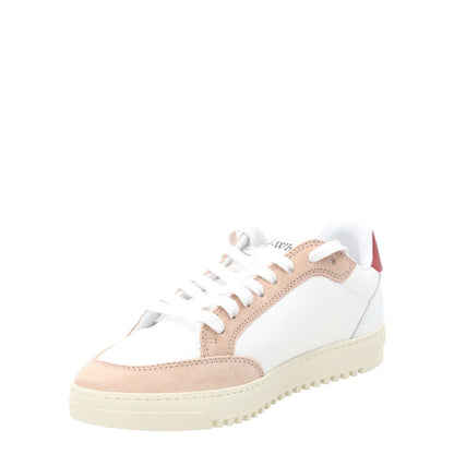 OFF WHITE Womens 5.0 Sneakers Leather Low Tops White Red Lace Up EU 39 RRP 450 — View 4