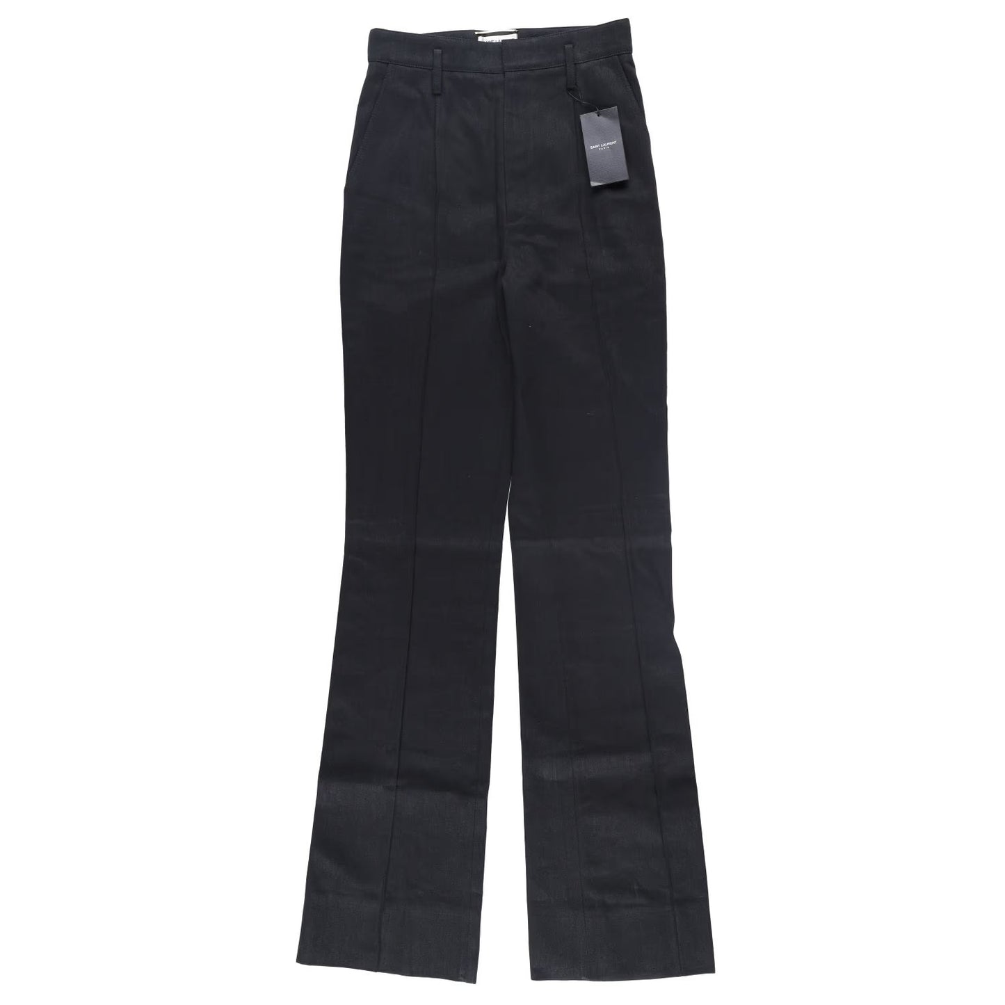 SAINT LAURENT Womens Jeans Straight Leg High Waist Denim Black 40 RRP 660