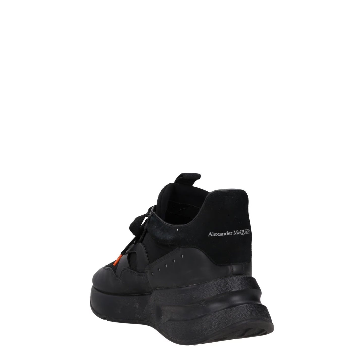 ALEXANDER MCQUEEN Mens Trainers Black Leather Mid Top Lace Up UK 7 RRP 590 — View 5